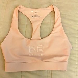 P.E. nation | dark pink and/or light pink sports bra with front logo nwt